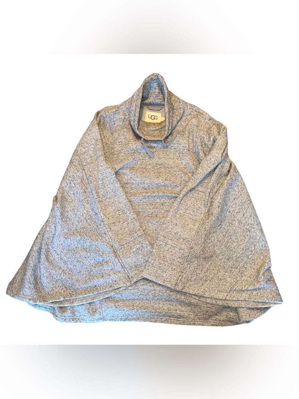 UGG Women’s Gray Heather Oversized Poncho Cape Sweater Size XL, EUC